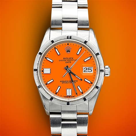 rolex orange dial|rolex oyster perpetual color chart.